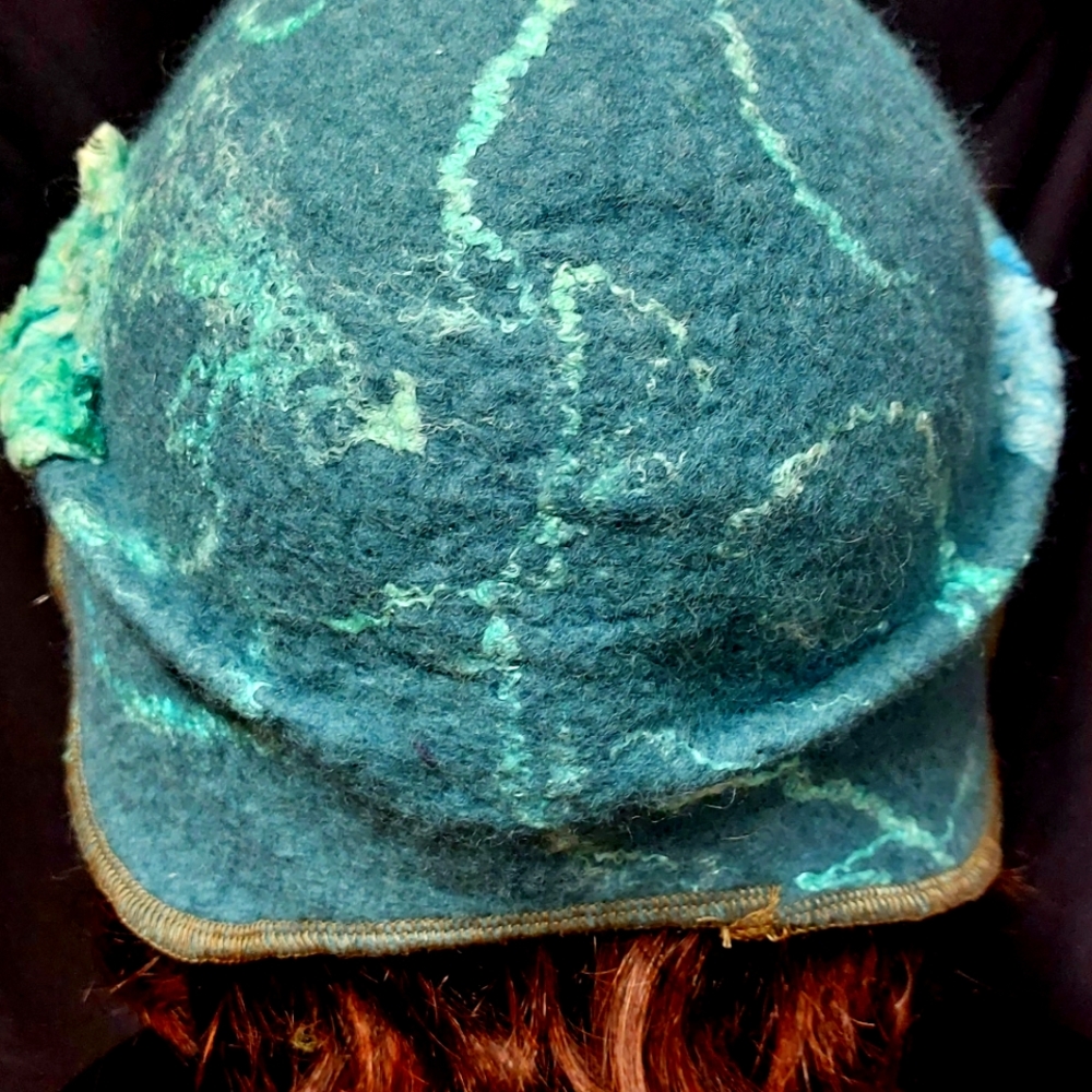 Handmade felted wool hat